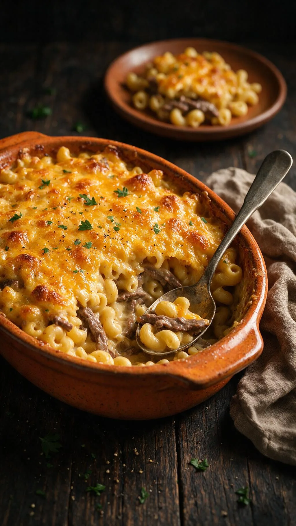 Mac and Cheese mit Steak