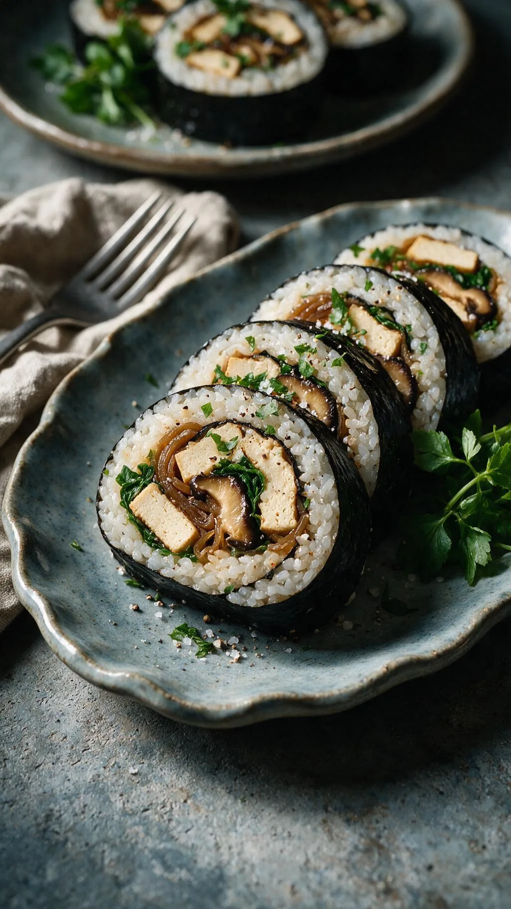 Tofu-Sushi-Rollen
