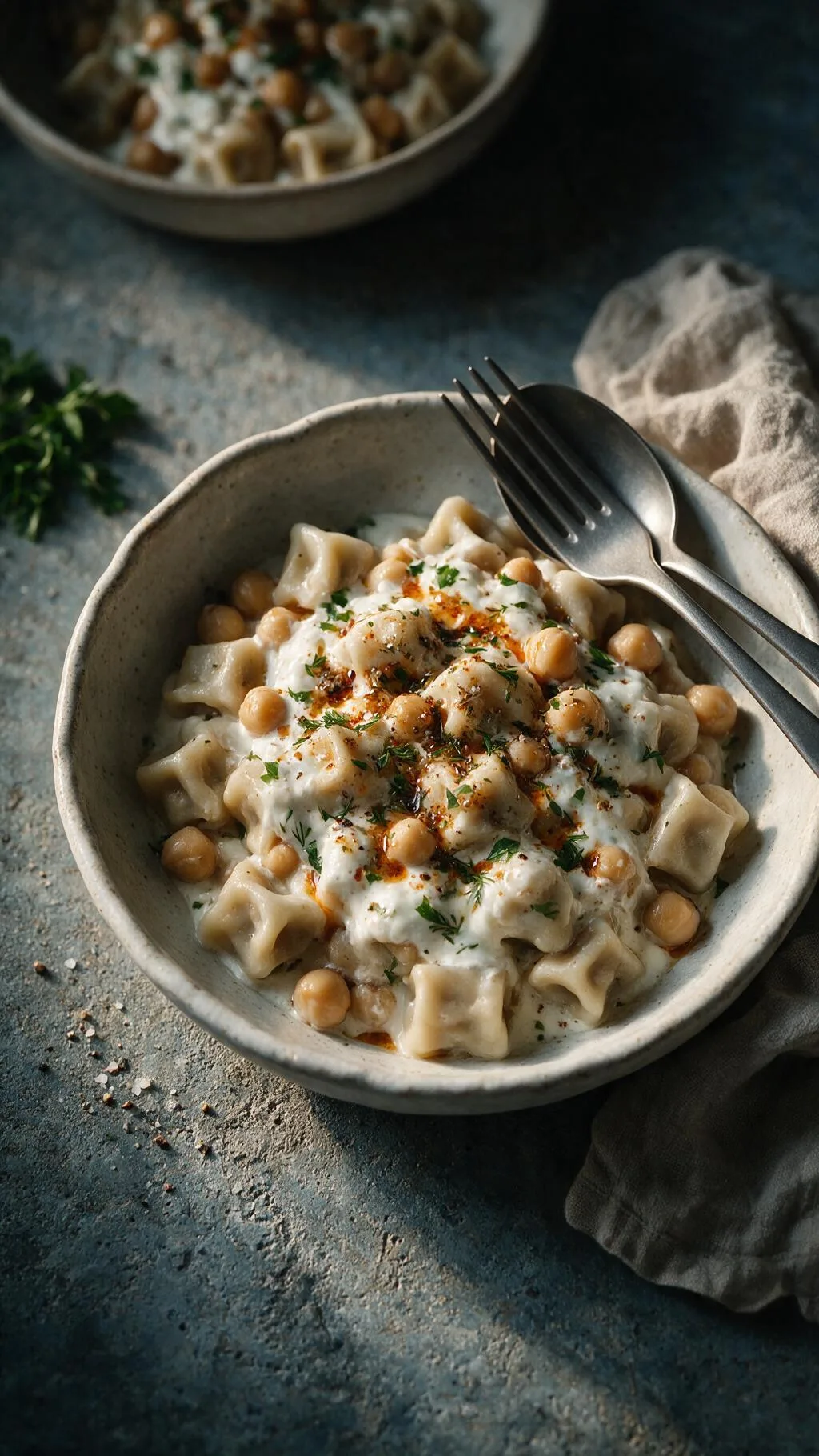 Manti mit Kichererbsen