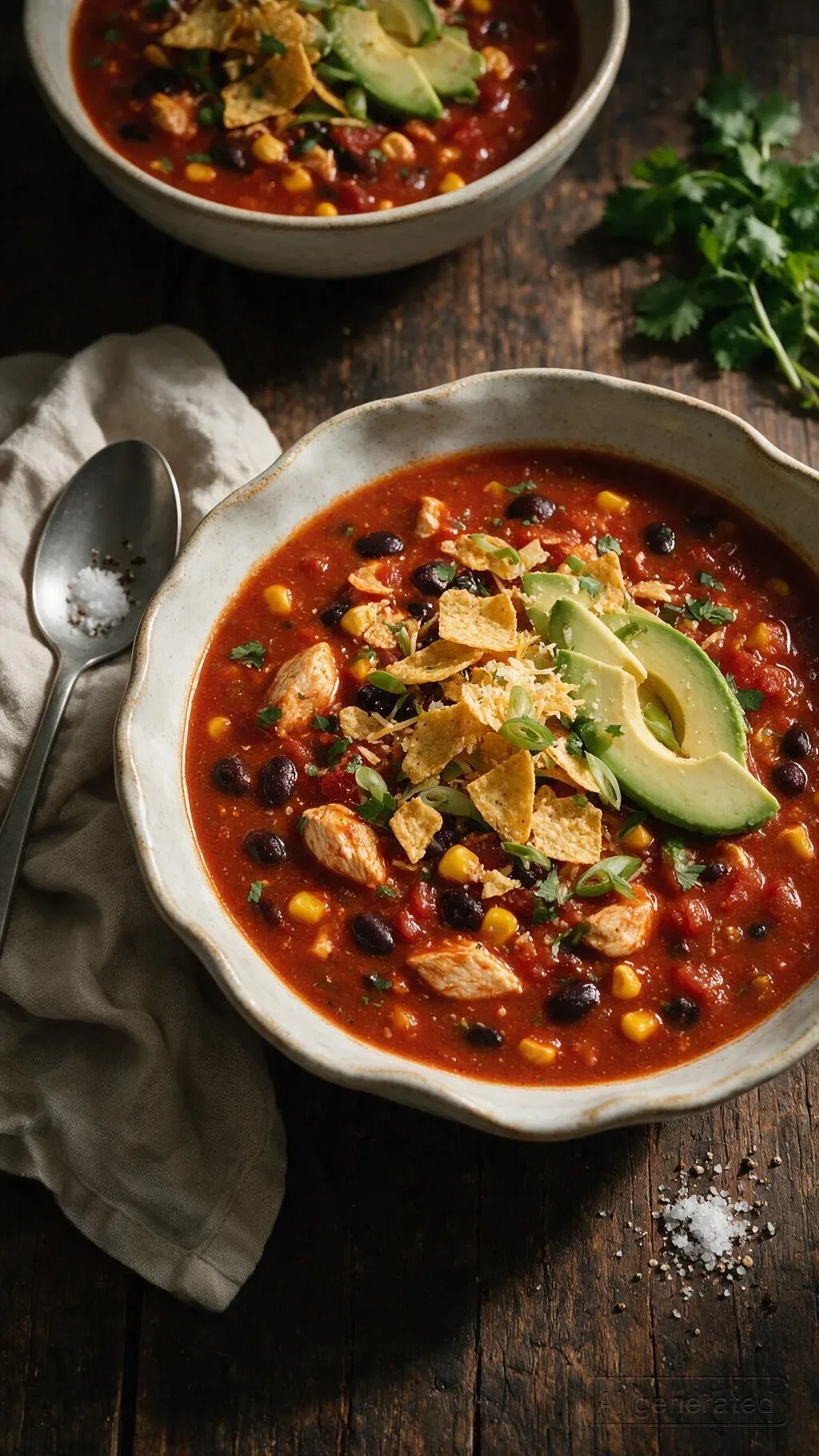 Hühnersuppe mit Bohnen & Mais
