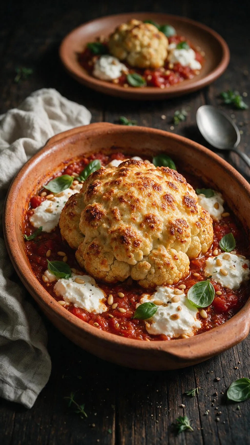 Ofen-Blumenkohl mit Ricotta