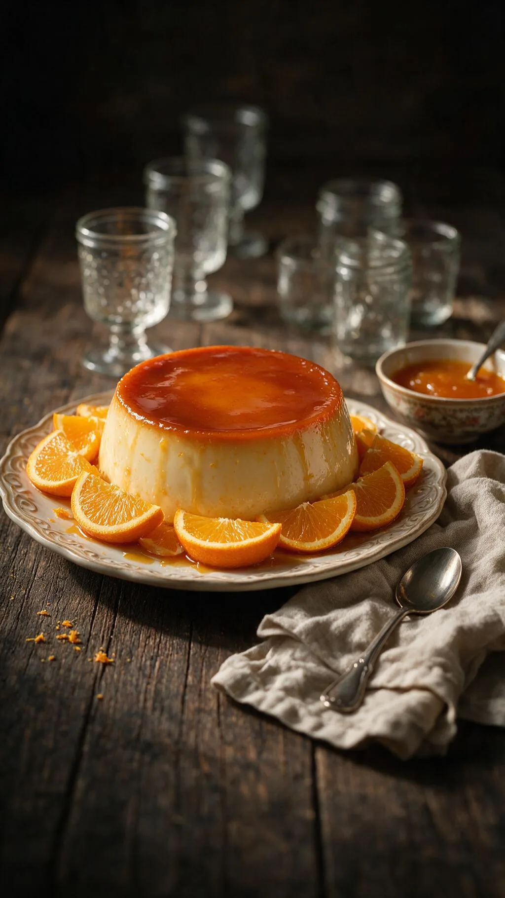Orangen-Käse-Flan