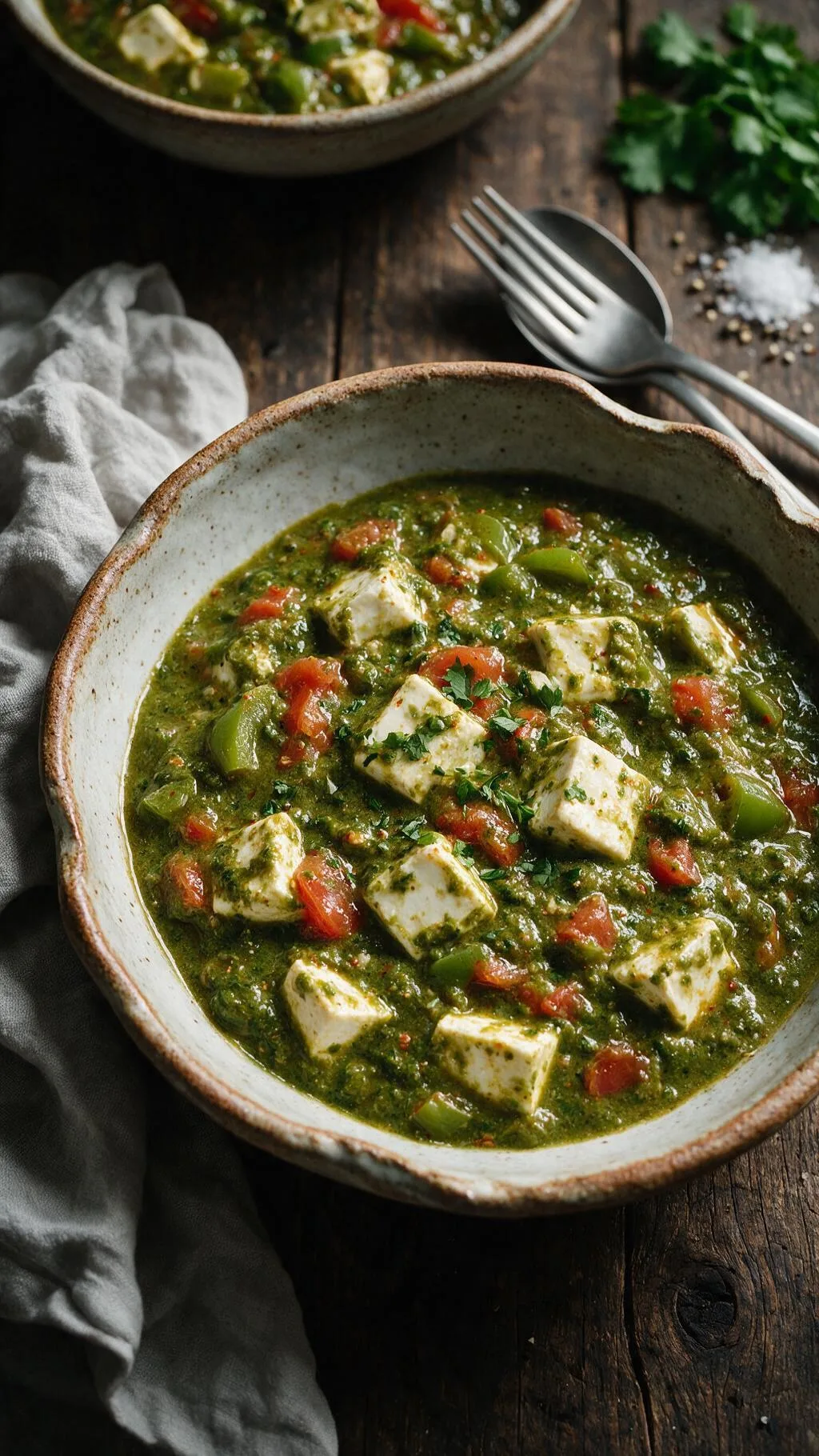 Paneer-Curry mit Spinat