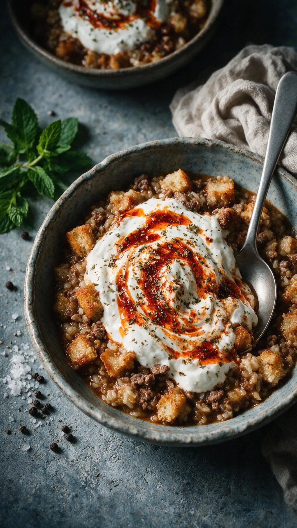 Papara, Brot-Hackfleisch-Eintopf