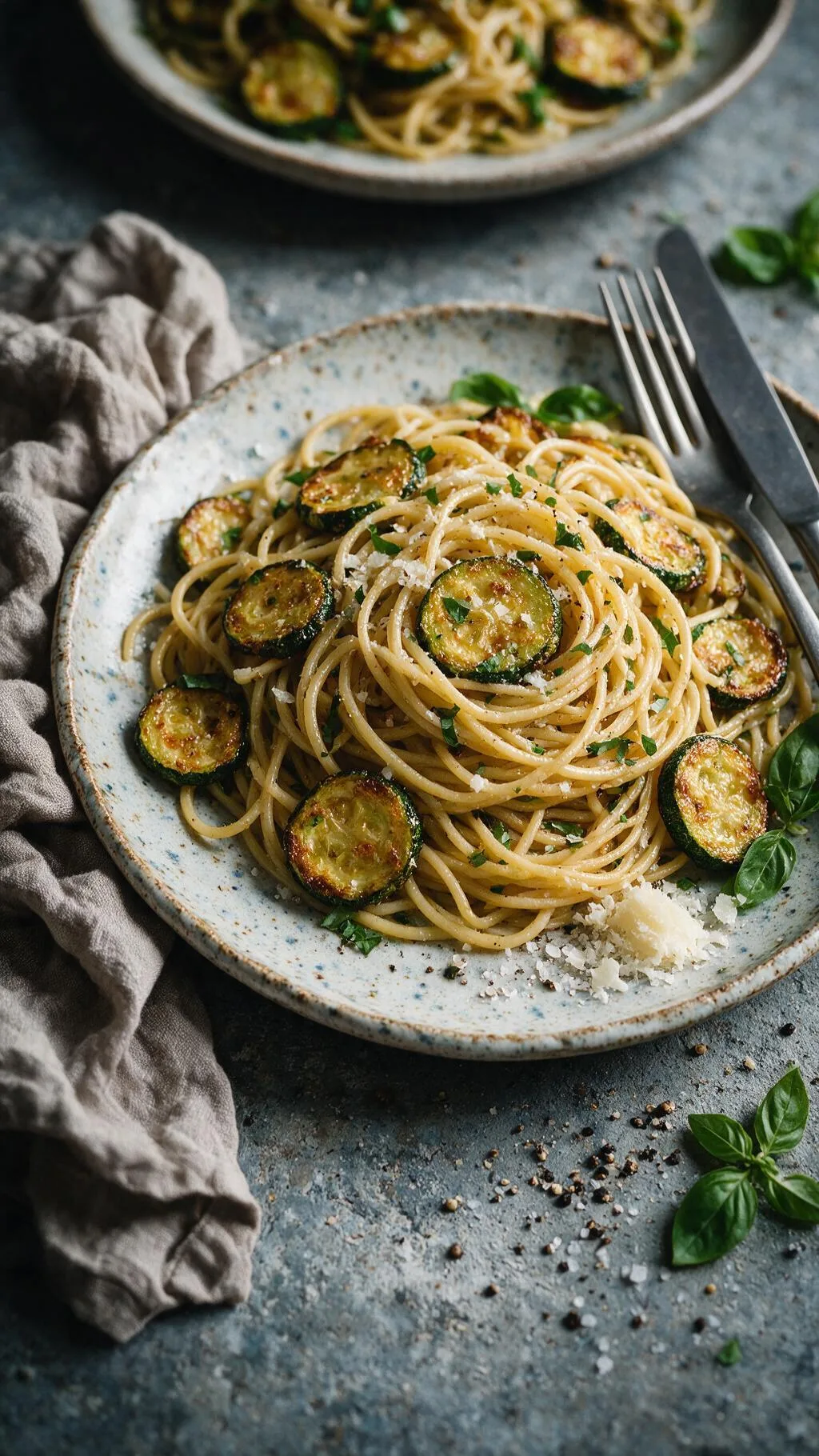 Frittierte Zucchini-Pasta