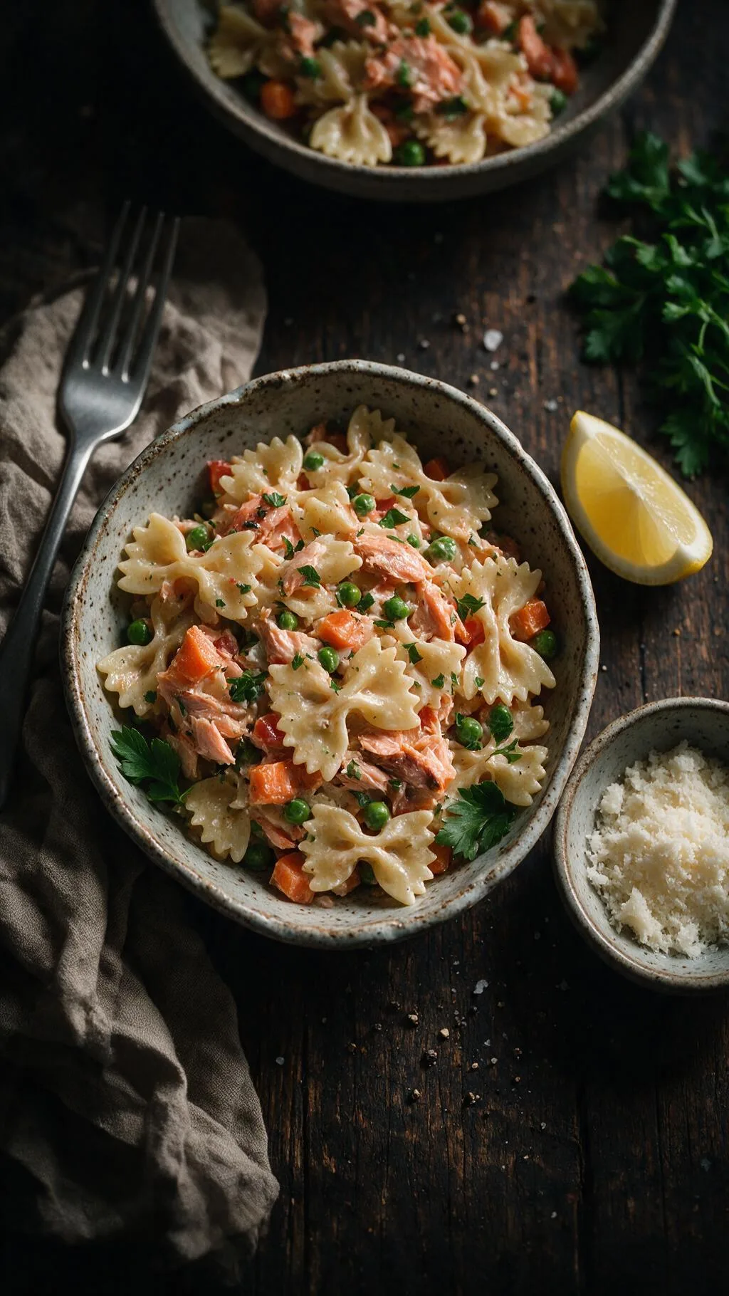 Lachs-Pasta mit Joghurt-Sauce