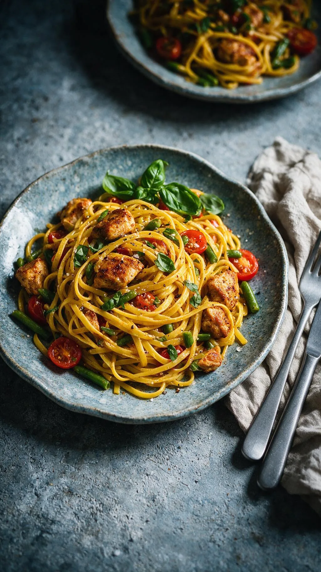 Pasta-Paella mit Hähnchen