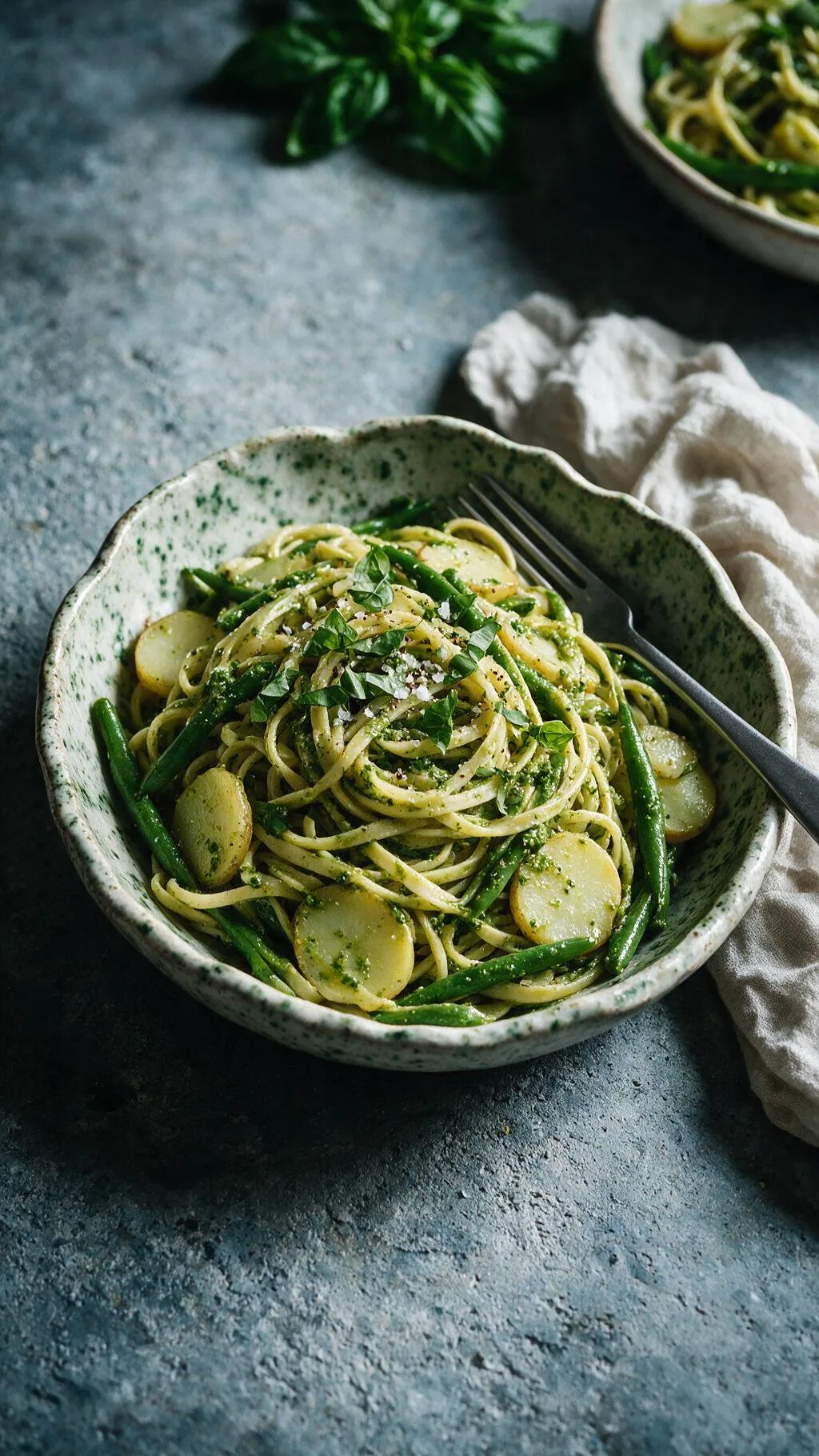 Pasta e Patate mit Pesto