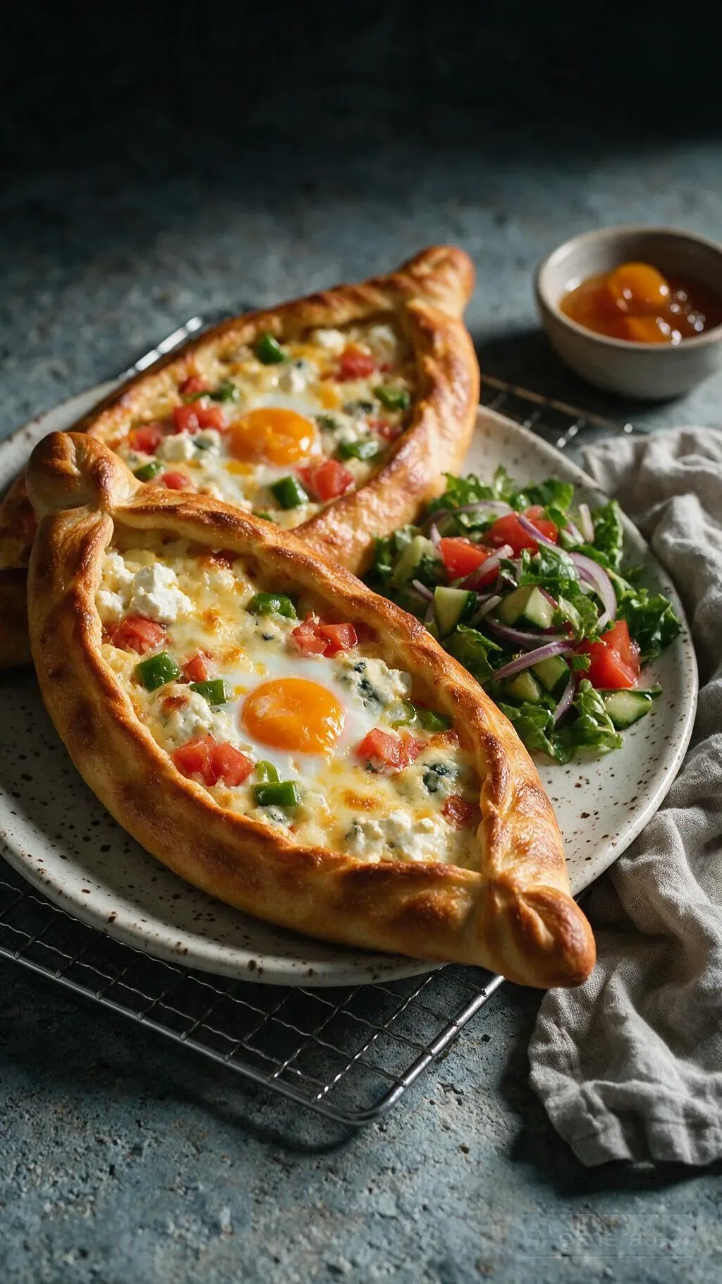 Pide mit vier Käsesorten