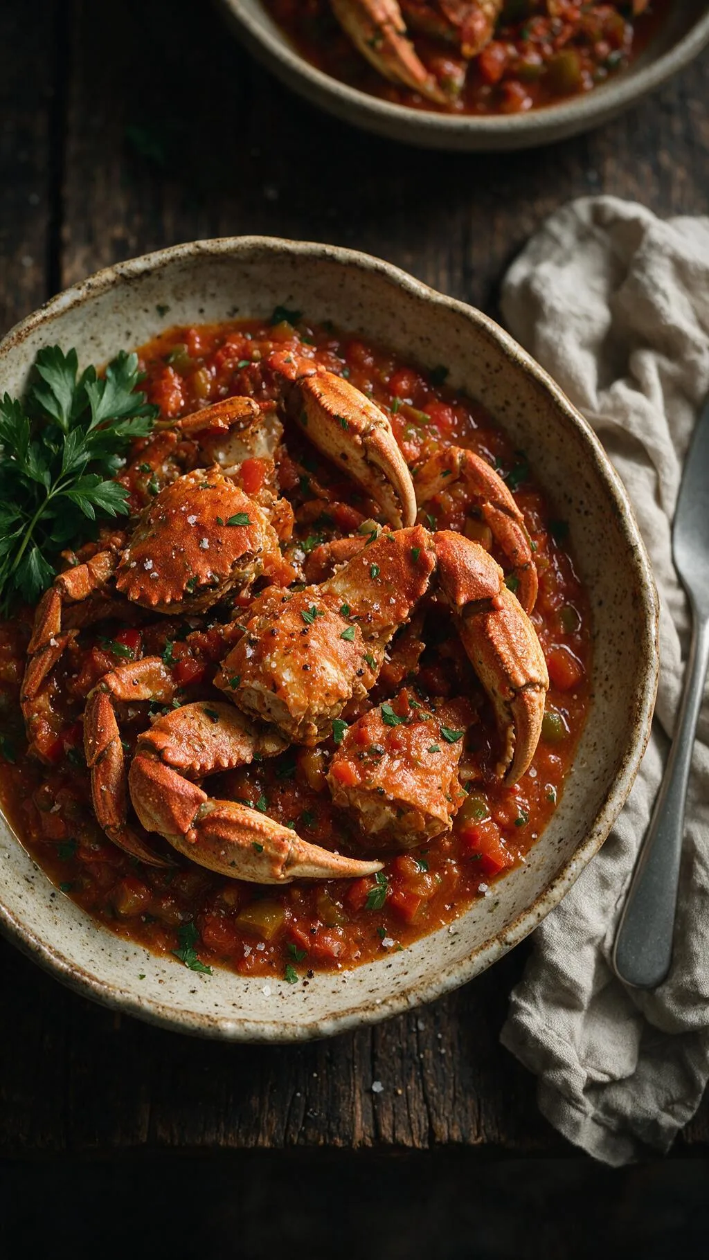Krabben in Enchilado-Sauce
