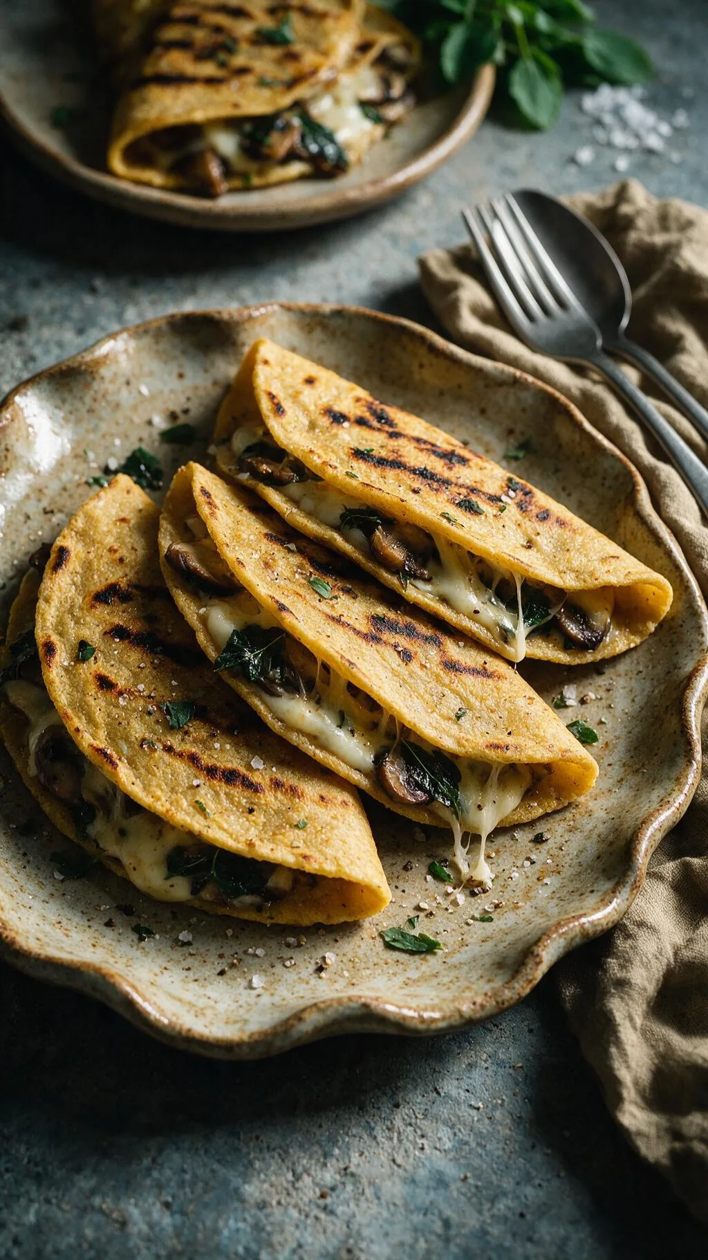 Pilz-Quesadilla