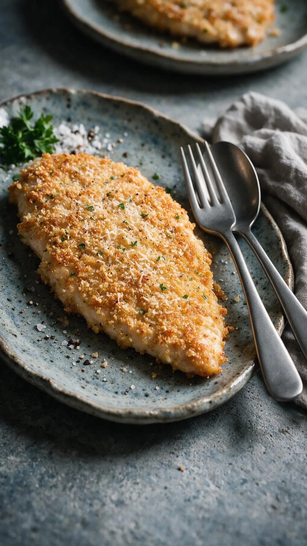 Putenschnitzel mit Parmesankruste
