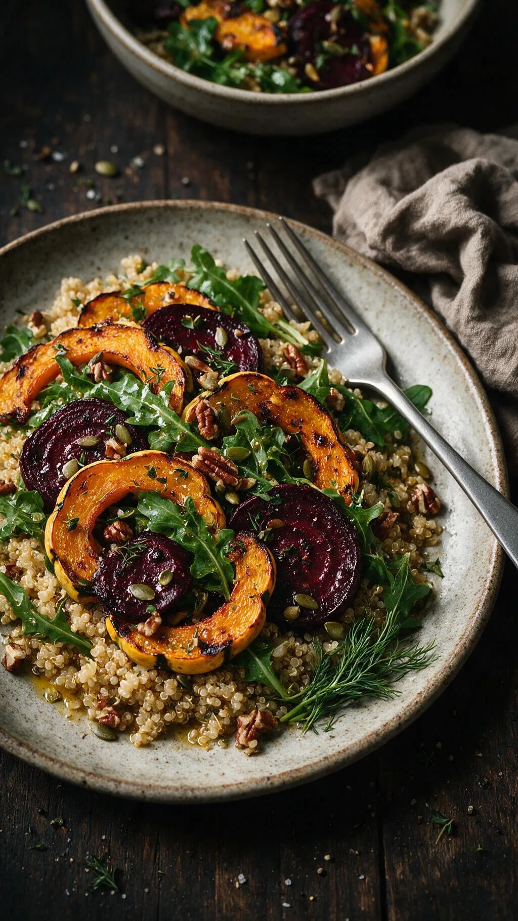 Gerösteter Kürbis-Quinoa-Salat