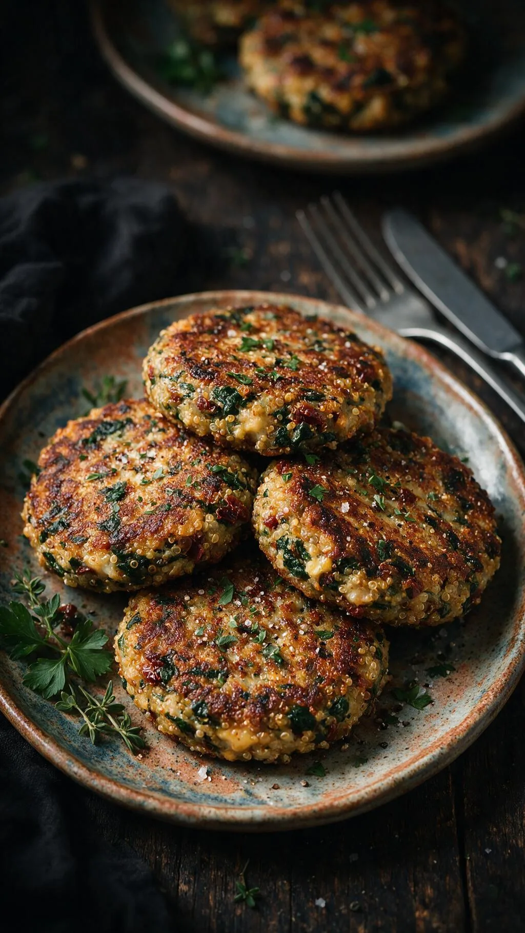 Quinoa-Spinat-Bratlinge