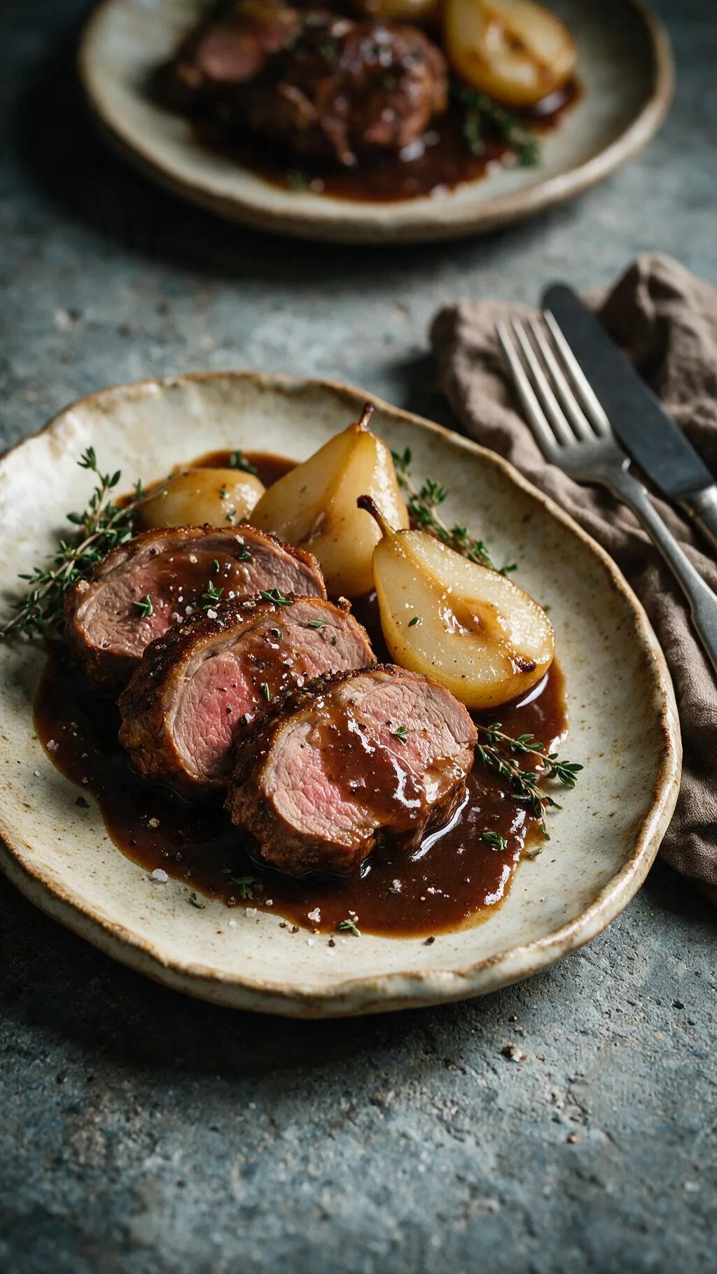 Rehbraten mit Johannisbeergelee