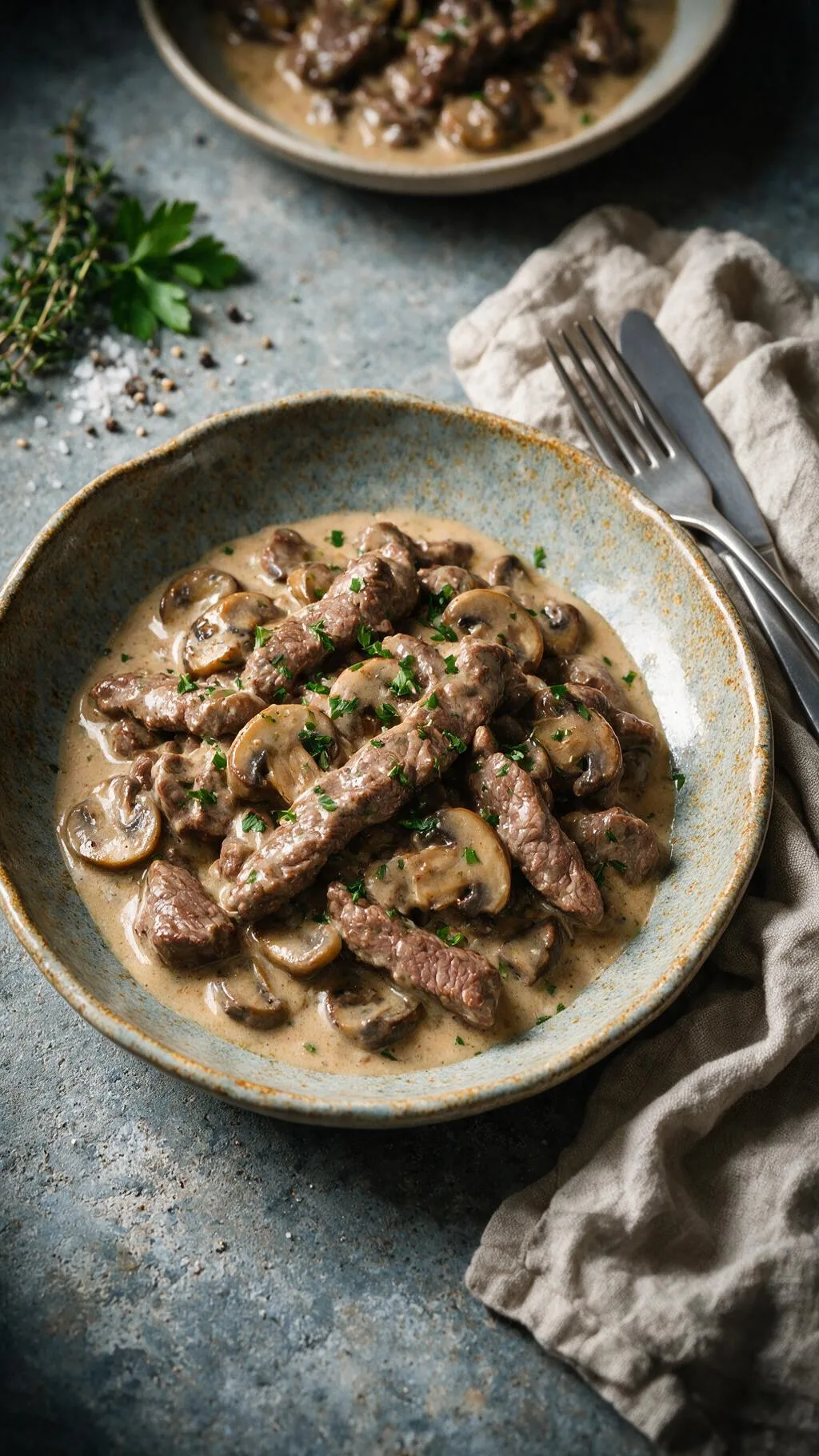 Rinderfilet mit Champignonsoße