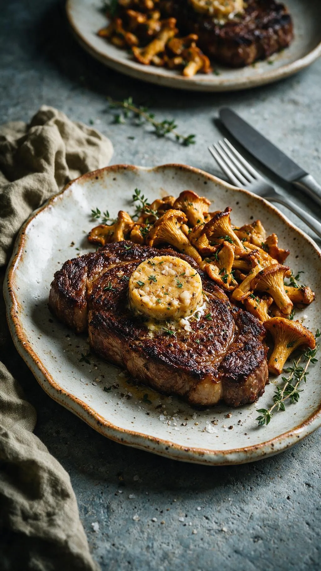 Rindersteak mit Pfifferlingen