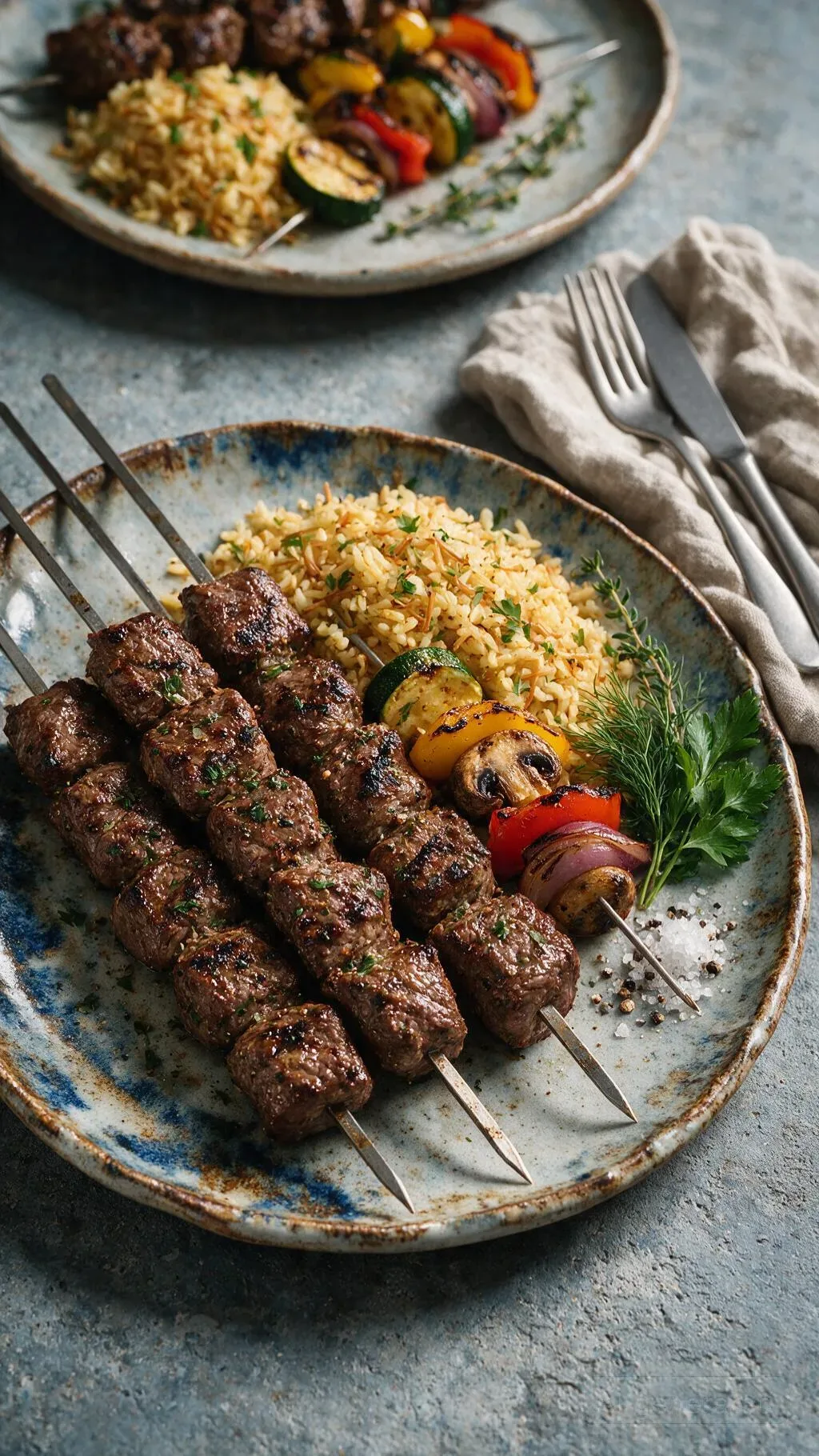 Rindfleisch-Schaschlik