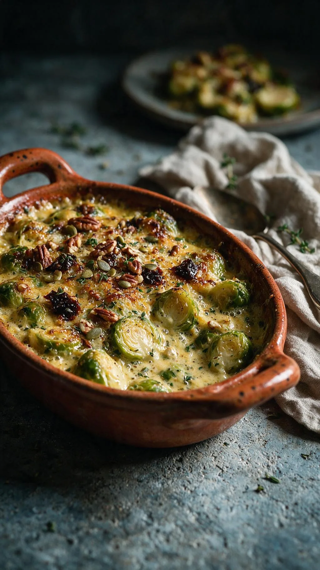 Rosenkohl-Käse-Gratin