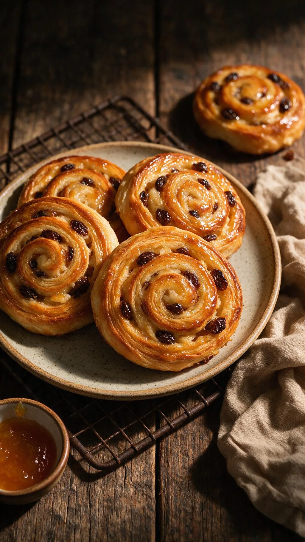 Rosinenschnecken mit Marzipan