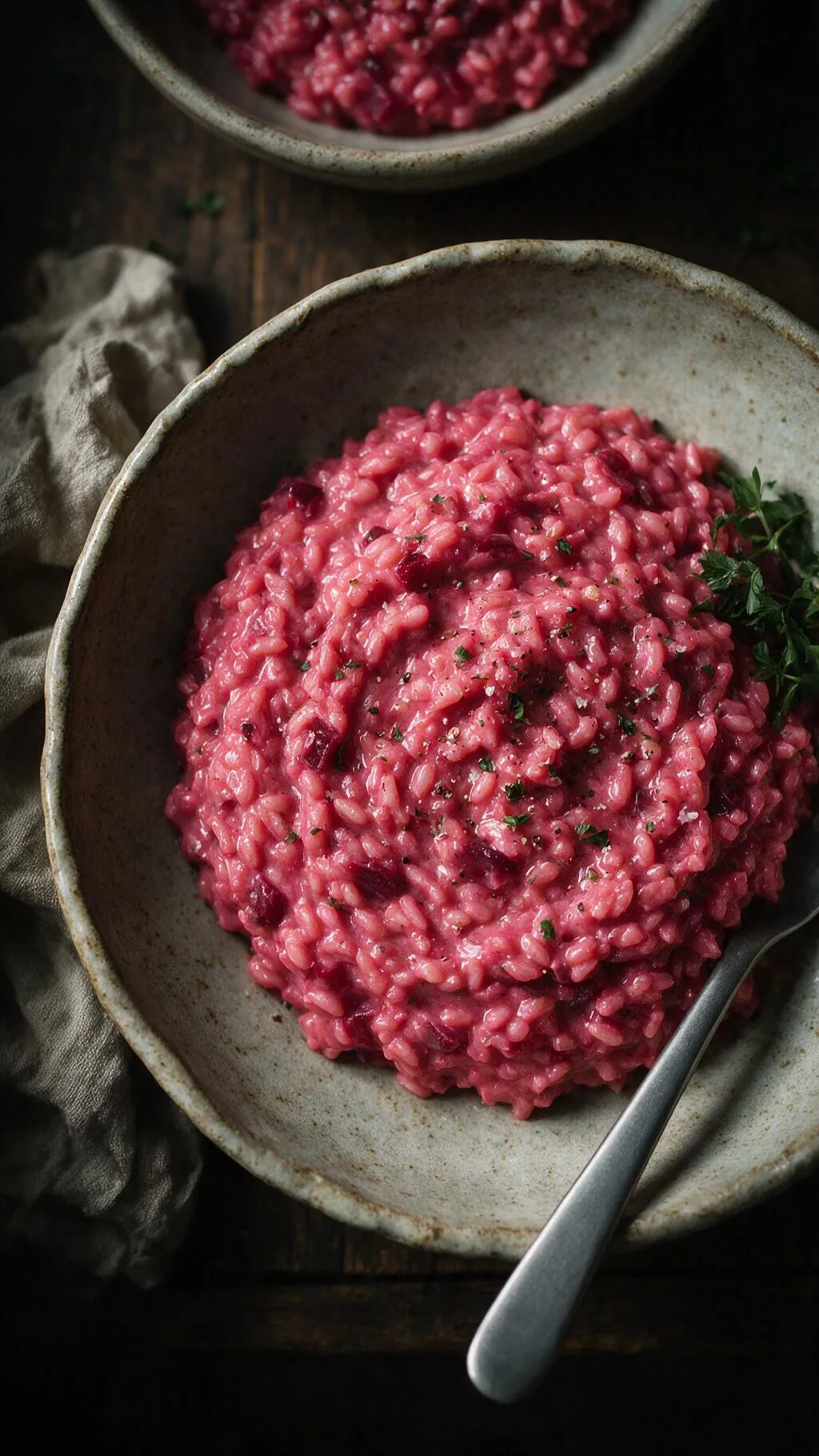Rote-Bete-Risotto mit Tahini