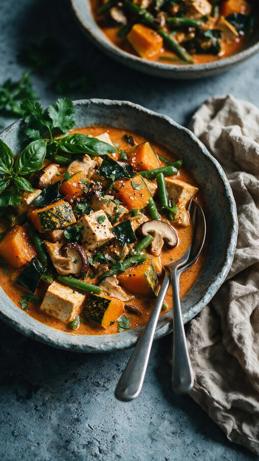 Rotes Thai-Curry mit Gemüse