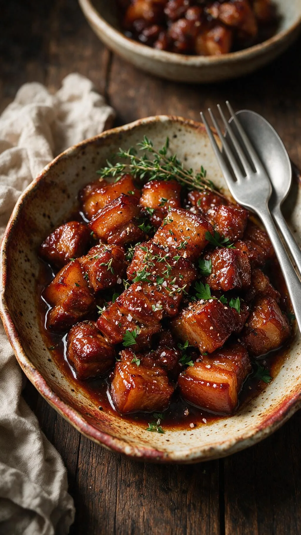 Rotgeschmortes Schweinefleisch