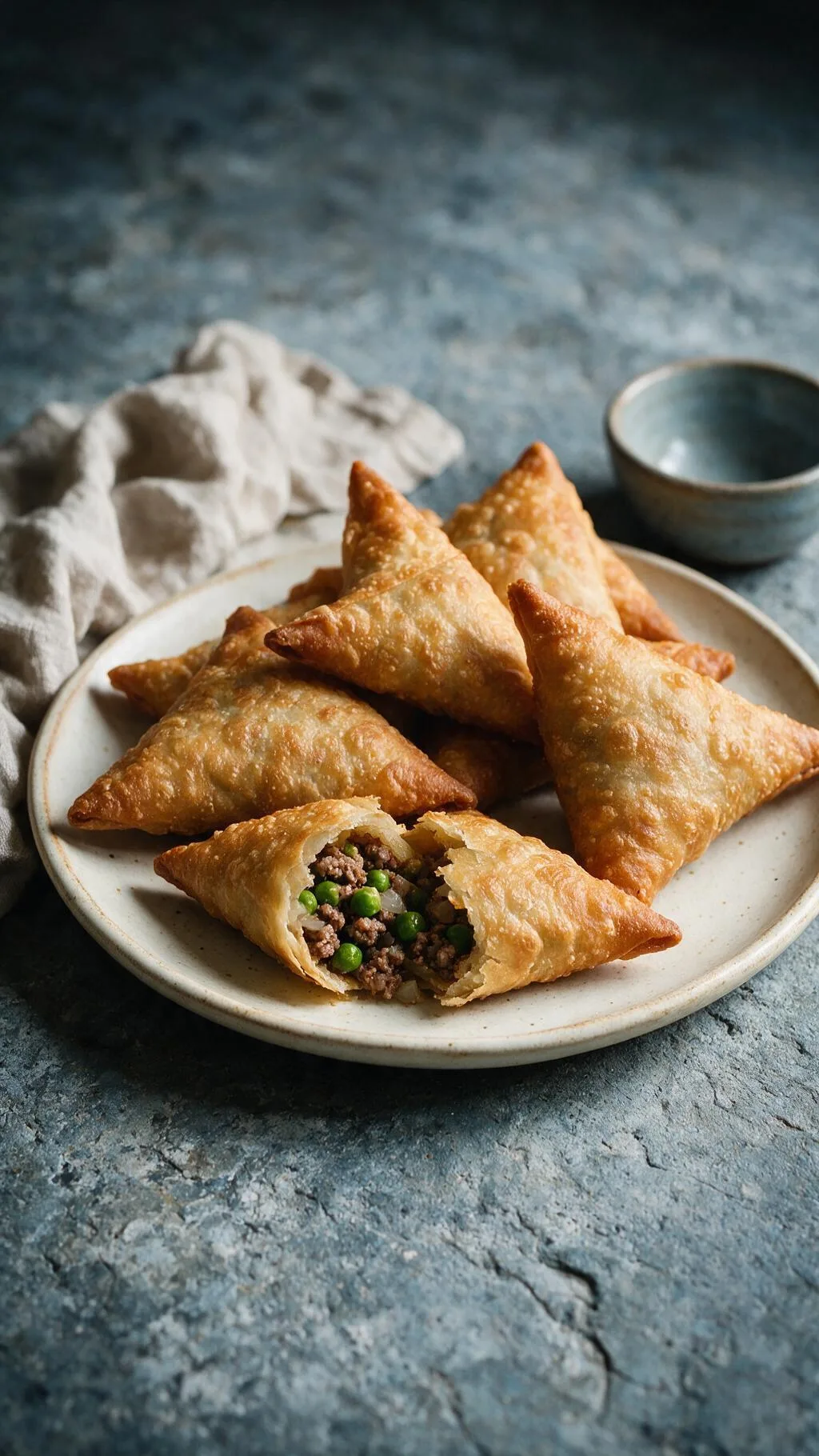Samosas mit Lammhackfleisch