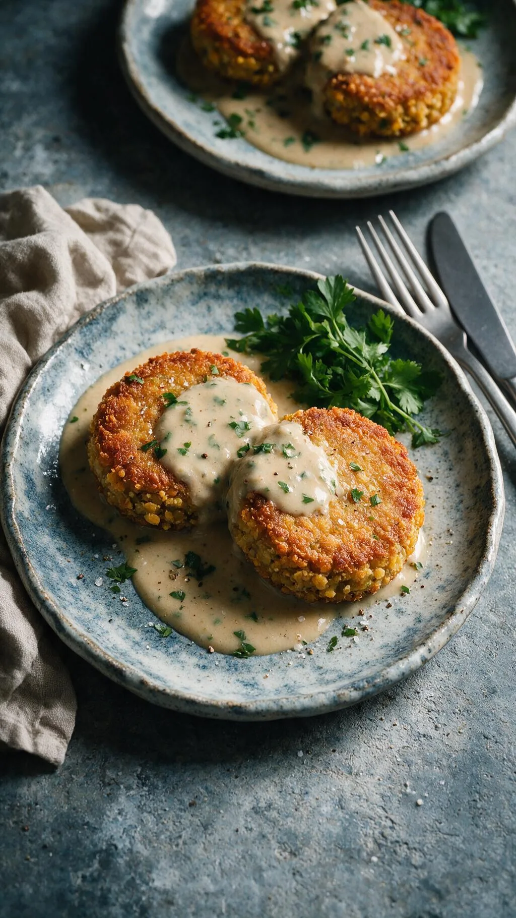 Erdnuss-Erbsen-Fritter