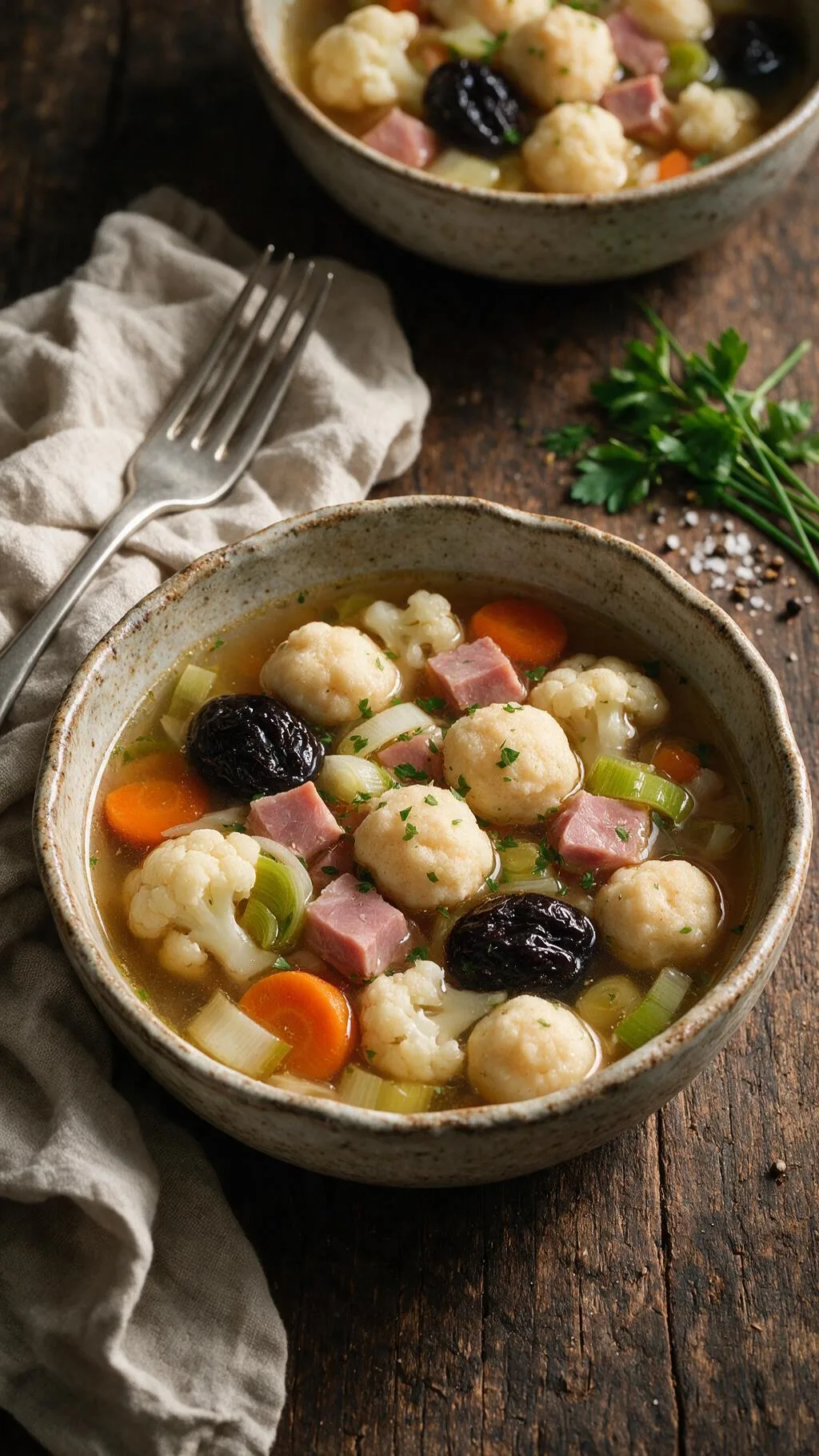 Schinken-Blumenkohl-Suppe