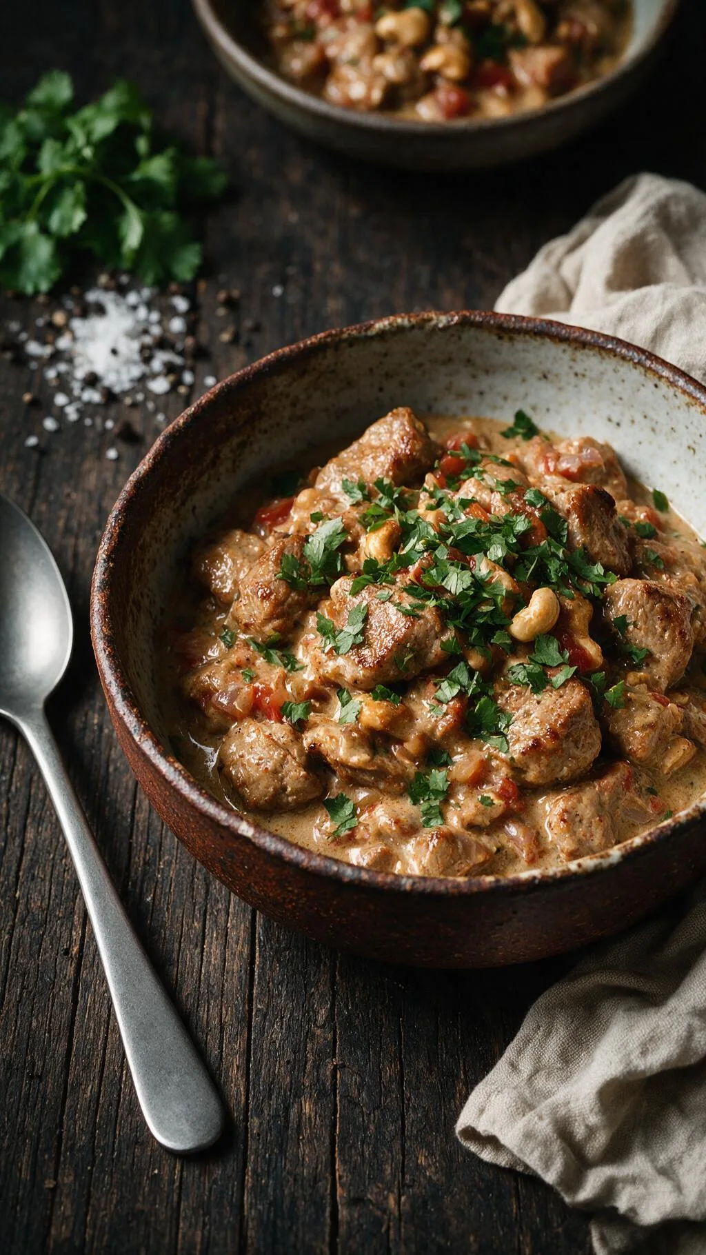 Schweinecurry mit Cashews