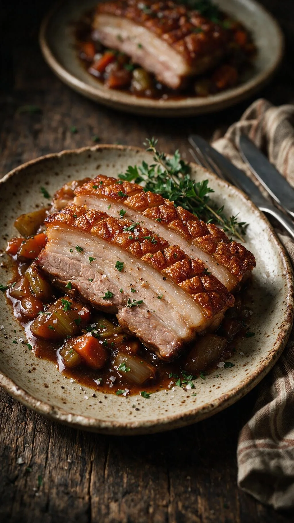 Schweinebraten mit Kruste