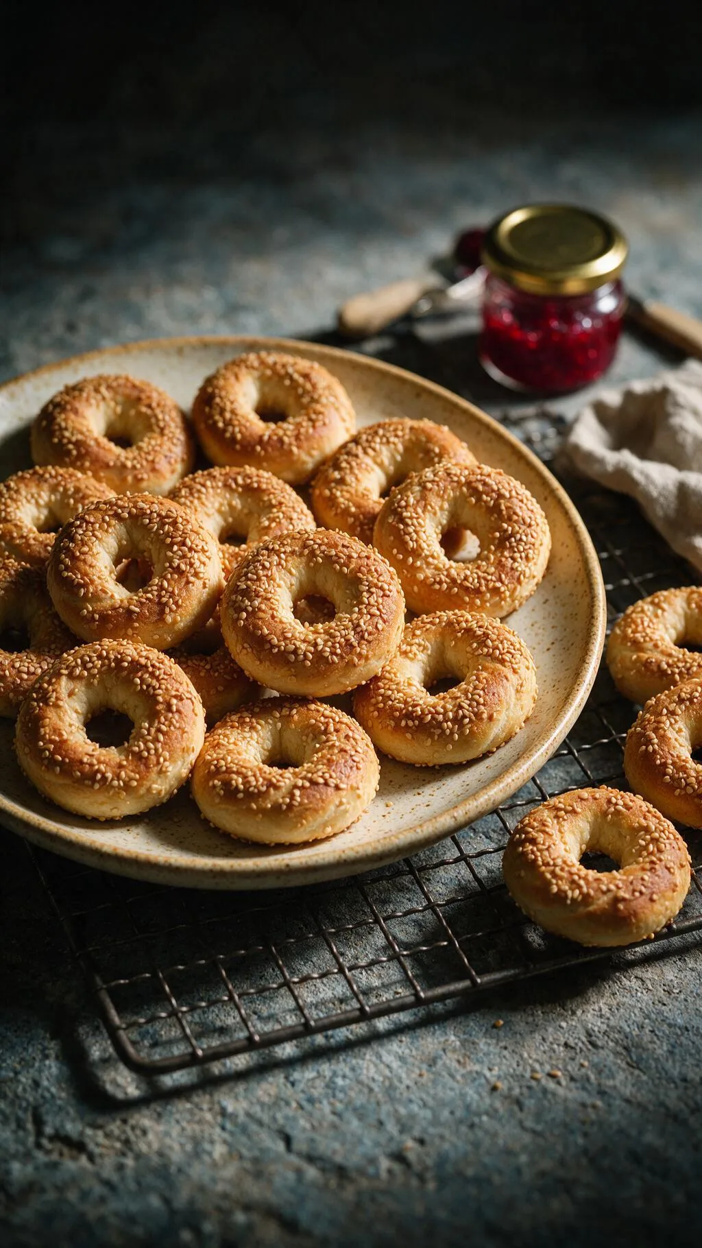 Sesam-Brötchen-Ringe