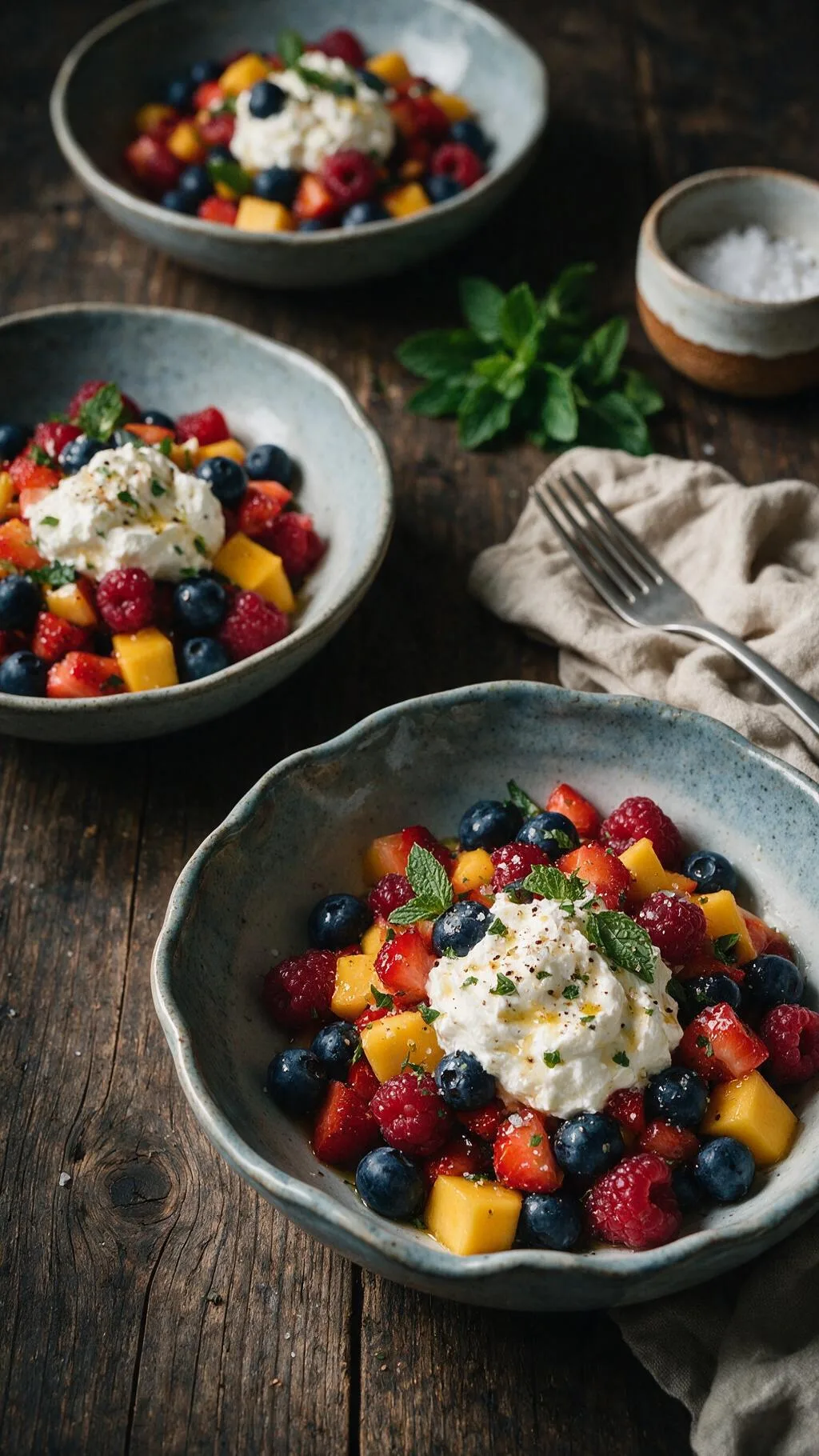Sommerbeeren mit Vanillecreme