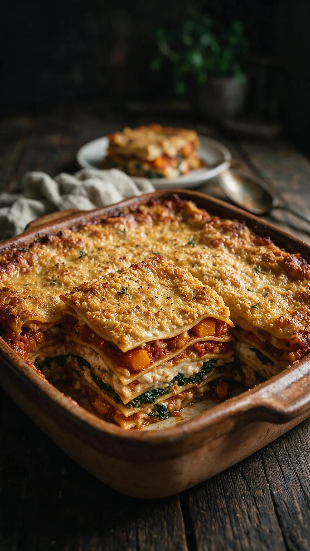 Weiße-Bohnen-Lasagne