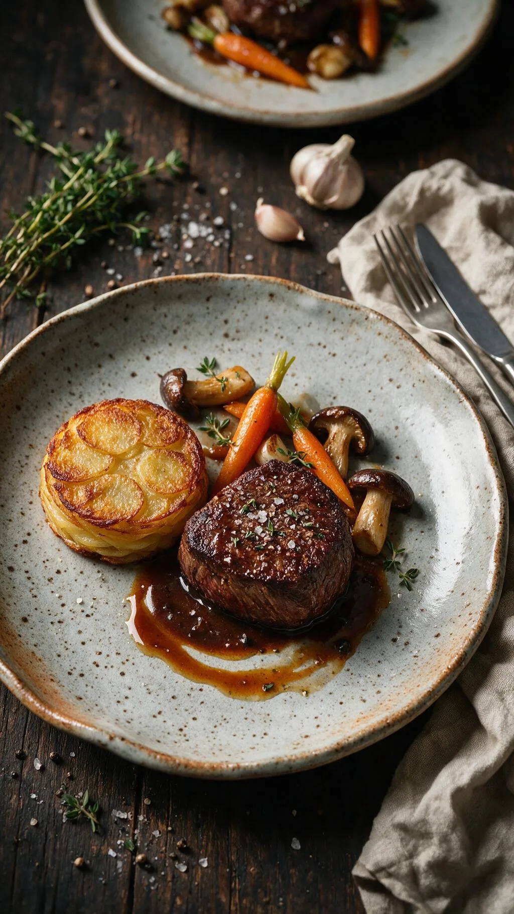 Rinderlende mit Bordelaise-Sauce