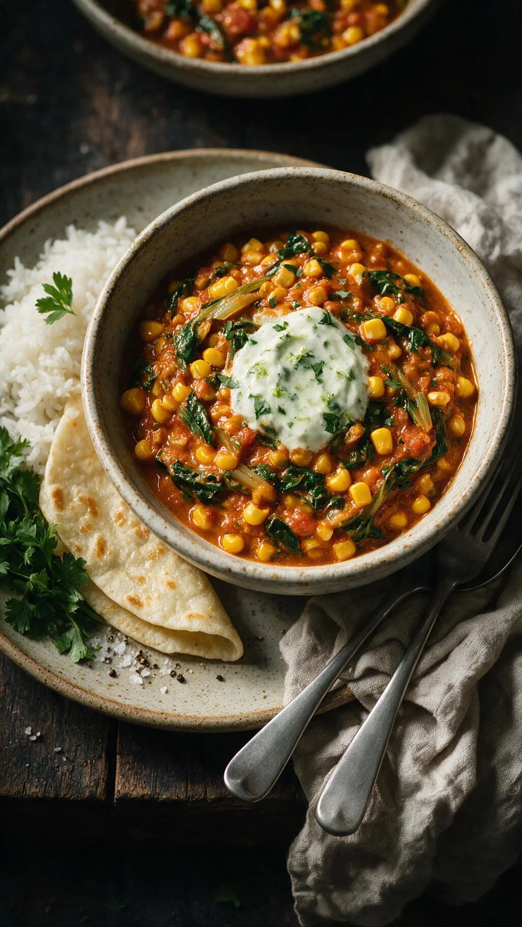 Mais-Tomaten-Curry