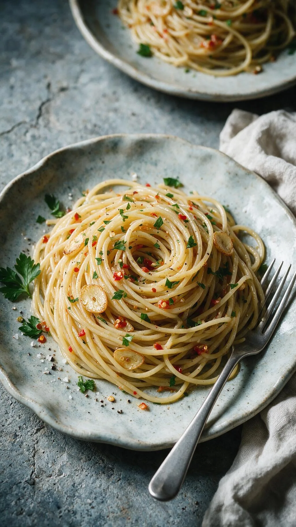 Spaghetti aglio e peperoncino