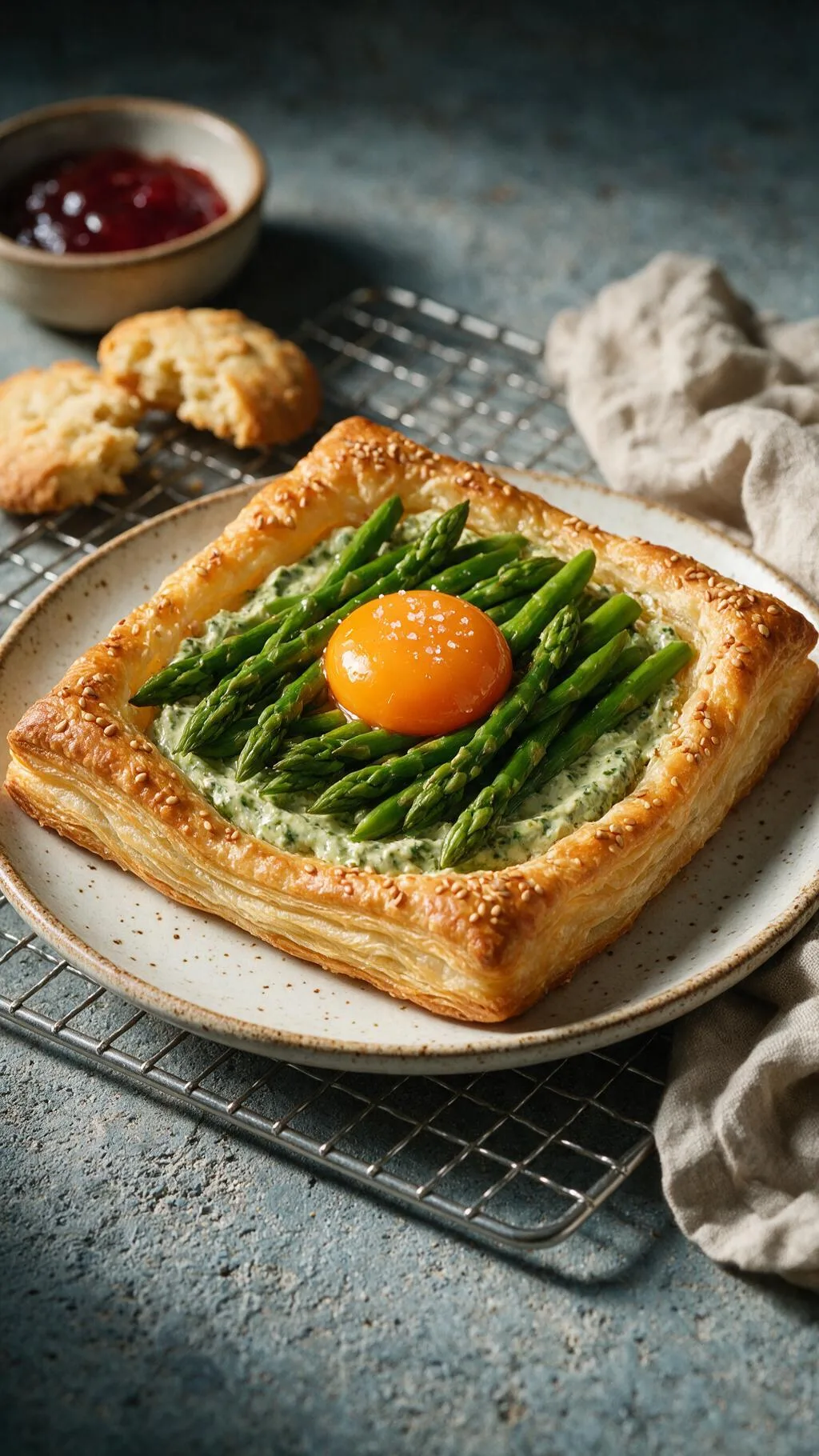 Spargeltörtchen mit Pesto