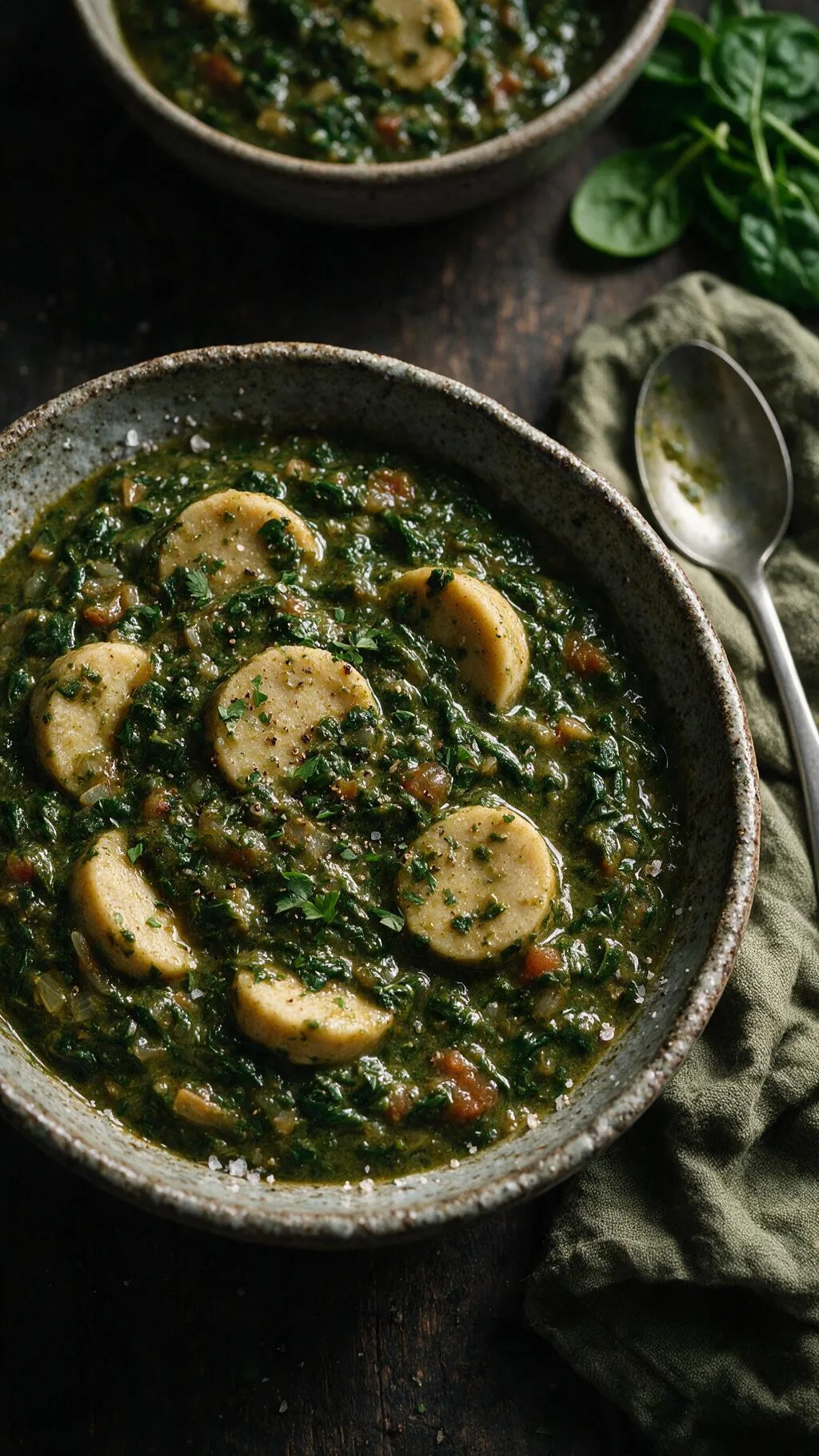 Spinat-Curry mit Klößchen