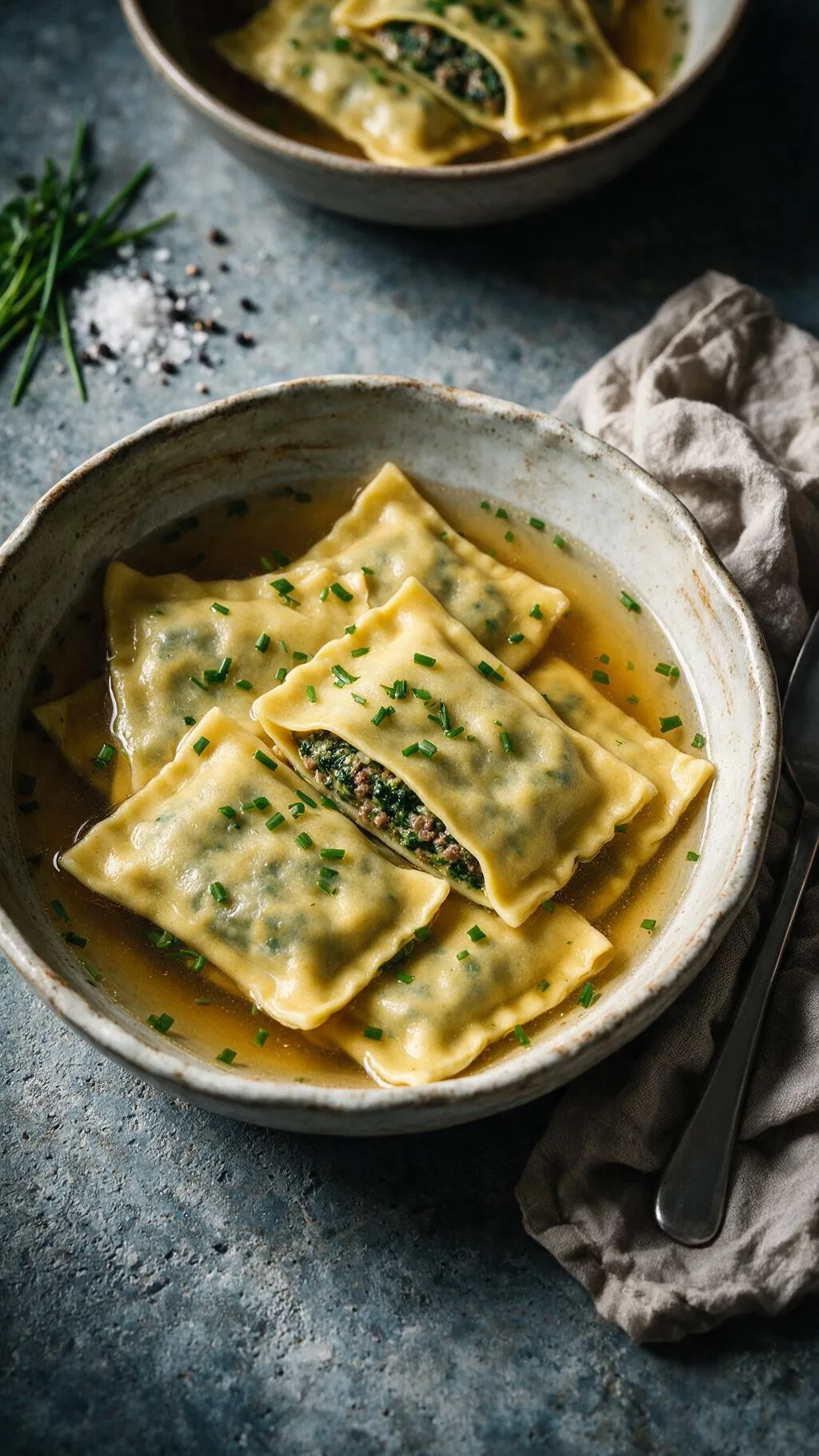 Spinat-Rindfleisch-Maultaschen