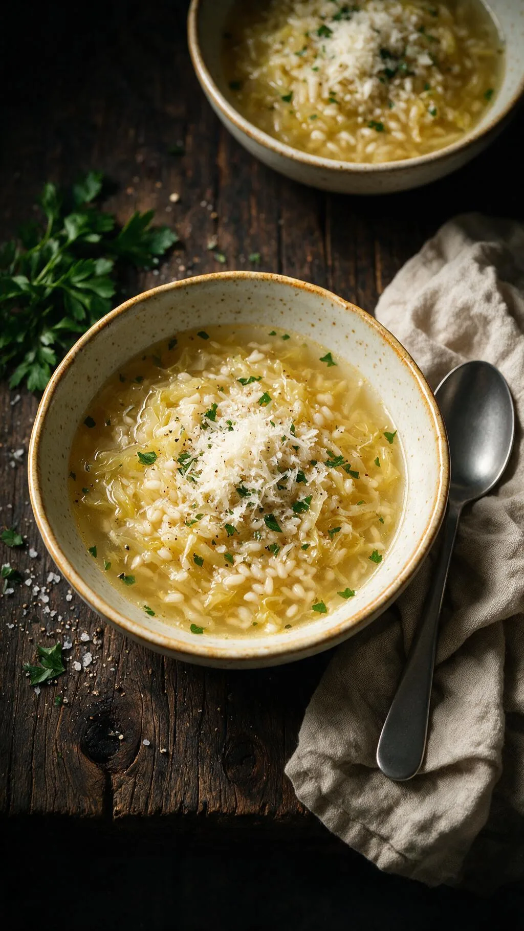 Kohlsuppe mit Reis