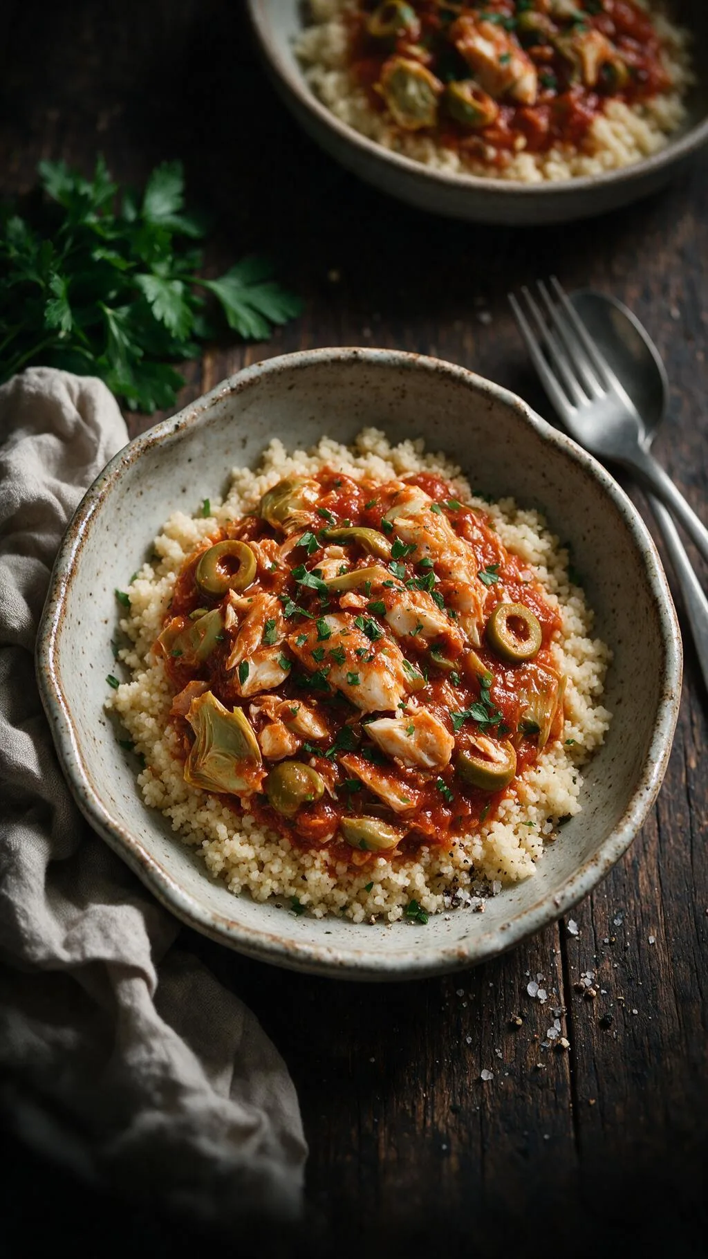 Tilapia-Eintopf mit Couscous
