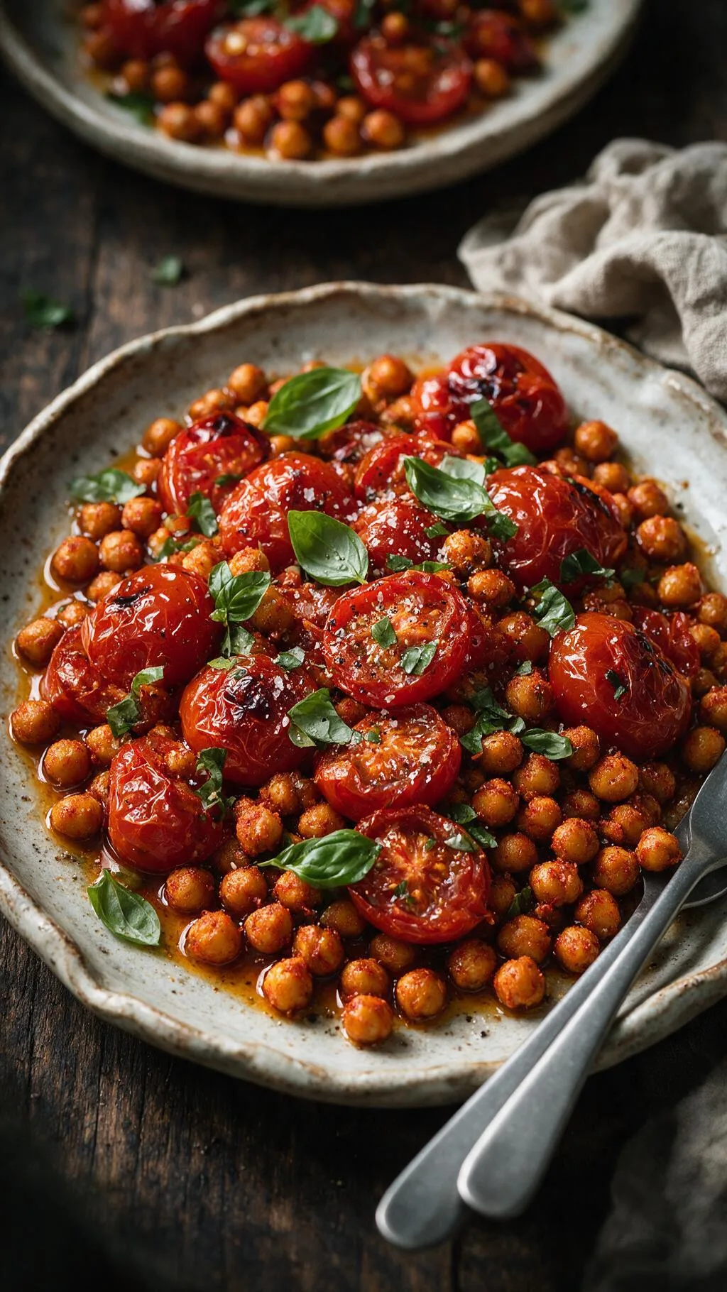 Tomatensalat Harissa-Kichererbsen
