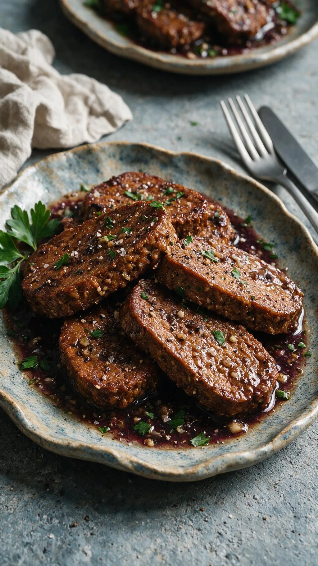Seitan-Steak mit Trüffel