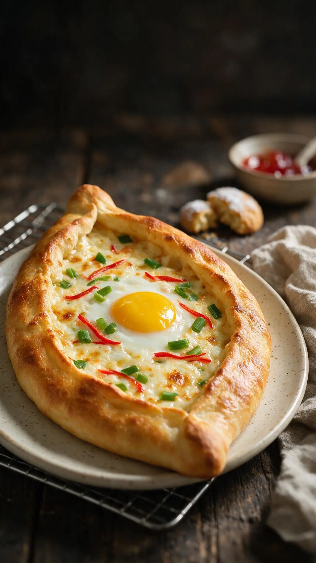 Pide mit Käse und Gemüse