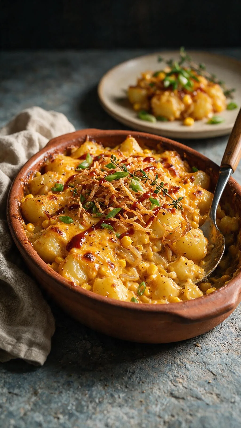 Überbackene Käse-Kartoffeln