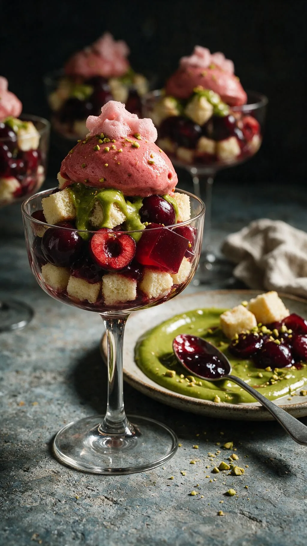 Vanille-Kirsch-Dessert