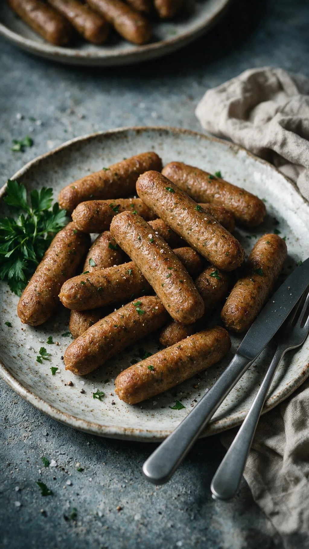 Vegane Apfel-Bier-Würstchen