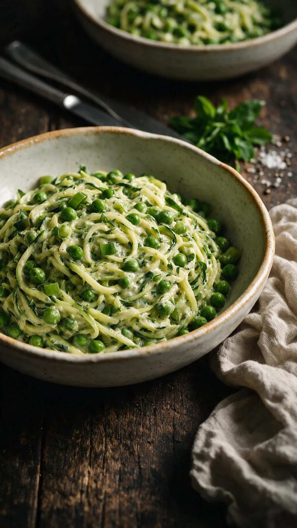 Zucchini-Erbsen-Pfanne